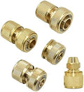 Hose Connector Adapter Brass 1/2 Inch 3/8 Inch 5/8 Inch 3/4 Inch Garden Hose Quick Coupling Copper Water Stop Connector 16mm 20mm Irrigation Hose Adapter 5pc (Color : 5I8) by Unknown