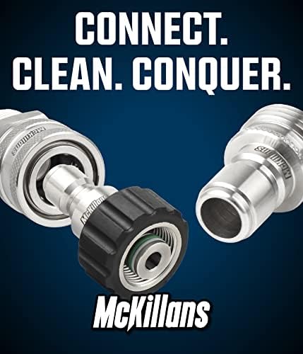 McKillans® M22-15mm Pressure Washer Quick Connect Kit, M22-15mm to 3/8" Male Female Quick Disconnect Kit for Power Washer (Stainless Steel) - Image 6