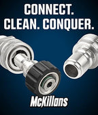 McKillans® M22-15mm Pressure Washer Quick Connect Kit, M22-15mm to 3/8" Male Female Quick Disconnect Kit for Power Washer (Stainless Steel) - Image 6