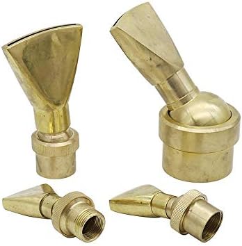 Hose Fittings 1 Pc Ornamental Adjustable Brass Fan Shaped Fountain Nozzles 1/2" 3/4" 1" 2" Duckbill Column Garden Landscape Sprinkler (Color : 1 inch) by Lrjskwzc