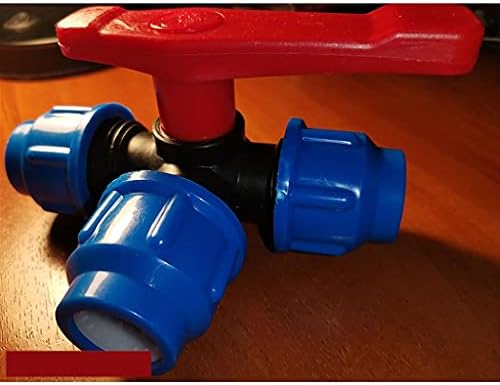 PVC Ball Valve,Ball Valve,Water Switch, 1/2" 3/4" 1" 2" Plastic 3 Way Ball Valve, T Type PE Quick Connect Pipe Quick Connector 20/25/32/40/50/63mm, 1pcs(Blue,32mm) - Image 6
