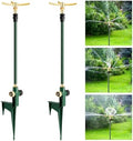 2 PCS 3-Arm Garden Sprinkler, Lawn Sprinkler with Adjustable Base by Feeloco