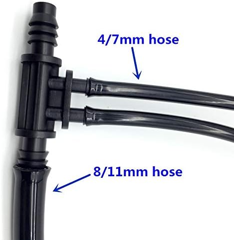 Hose Connector Adapter 50 Pcs 8 mm / 1/4 "micro Drip Irrigation Hose Barb Tee Four Ways Micro Garden Lawn Irrigation Plastic (Diameter : 3/8'') - Image 3