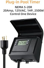 Digital Pool Pump Timer,Twist-Lock NEMA L5-20R - Image 2
