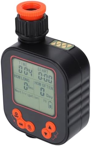Digital Watering Timer with Programmable Functionality for Efficient Irrigation, Design and Rain Sensor for Garden Use, G3/4 Female Thread, Includes G1/2 Adapter - Image 2