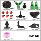 Garden Supplies 5-60M Drip Irrigation System Plant Watering Set Watering Kits Adjustable Drippers for Irrigation Micro Garden Watering System Irrigation Supplies(45M54Pcs) - Image 2