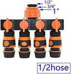 Utility Connector Adapter Hose Connector Adapter Female 1/2" 3/4" 1" Turn 1/2 3/4 Hose 4 Way Garden Faucet Hose Manifold 16Mm 20Mm Shunt Four-Outlet Irrigation Valve/3I4 Hose * B - Image 3