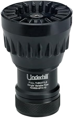 Underhill Garden Water Hose Nozzle Sprayer Jet Attachment, Heavy-Duty Metal and Rubber, Adjustable, Magnum UltraMax Premium Plus Series 3/4" High Flow Full Throttle, NG500-SFH-75 by Underhill