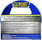 Estwing E1450PVCR 1/4" x 50' PVC / Rubber Hybrid Air Hose with Brass 1/4" NPT Industrial Fitting and Universal Quick Connect Coupler - Image 7