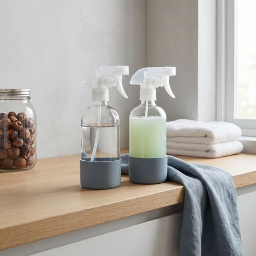 Operitacx 2pcs Plant Mister - 16.9oz Glass Spray Watering Bottle for Indoor & Outdoor Plants - Decorative Transparent Garden Sprayer for Spring Gardening, Cleaning, Hair, Pets Care - Image 6