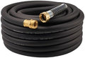 Wiseflow Garden Hose 50FT x 5/8", Heavy Duty Rubber Hose, Water Hose with Five Layered Braiding, Male Female Fittings, 1000PSI Burst, 300PSI Working for Yard, Car Wash, Pets (Black) by Unknown