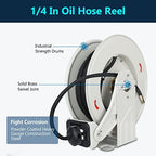 Grease Hose Reel 1/4" x 50', Retractable Dual-Arm Steel Reel - Image 6