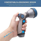 Garden Hose Nozzle, Heavy Duty Metal Water Hose Nozzle with 8 Adjustable Spray Patterns for Hand Watering Plants and Lawn, Car Washing, Pa - Image 4