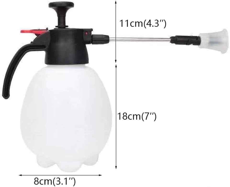 Houseplant Watering Can 2l/0.5 Gallon Capacity Hand-held Spin Spray Pot Portable Mist Nozzle Watering Can Sprayer Bottle Water Gardening Tools, White - Image 2