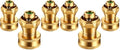 Hotop 6 Pack Big Shot Brass Hose Nozzle Adjustable Twist,3/4 Inch by HOTOP