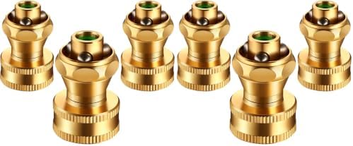 Hotop 6 Pack Big Shot Brass Hose Nozzle Adjustable Twist,3/4 Inch by HOTOP