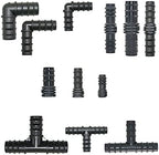Spray Water Connection 16mm 20mm 25mm PE Pipe Barb Connector T-shaped Elbow Repair End Plug 1/2 3/4" Garden Drip Irrigation Pipe Connector Connector 4PC (Color : Orange) by Unknown
