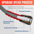 YAMATIC Flexible Pressure Washer Hose 100 FT 1/4", M22-14mm Females - Image 3