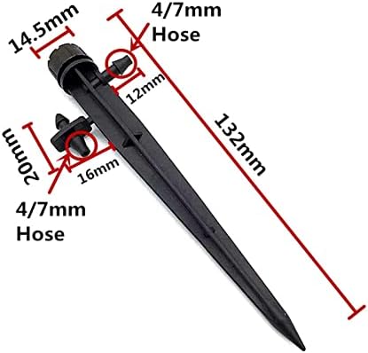 Lawn Garden Sprinkler 100 Pieces of 360-degree Eight-Hole Full-Circle Drip Adjustable Garden Lawn Sprinkler Greenhouse Inserted Into The Ground Using 4/7 Mm Hose - Image 2