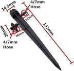 Lawn Garden Sprinkler 100 Pieces of 360-degree Eight-Hole Full-Circle Drip Adjustable Garden Lawn Sprinkler Greenhouse Inserted Into The Ground Using 4/7 Mm Hose - Image 2