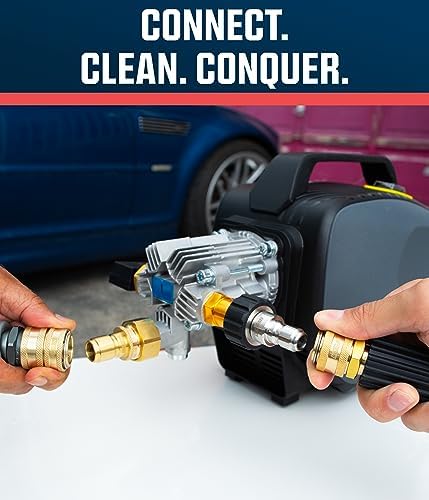 McKillans® Pressure Washer Quick Connect Kit, M22-14mm to 3/8" Male Female Quick Disconnect Kit for Power Washer (Brass) - Image 6