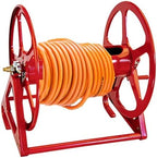 Heavy Duty Metal Garden Hose Reel with Hand Crank, Wall/Floor/Truck Mounted, Durable Steel Hose Storage Cart for Watering, Spraying, and Car Washing by Unknown