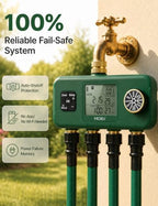 MOES 4-Zone Water Timer for Garden Lawn Hose, Brass 3/4 Inlet & Outlets - Image 6
