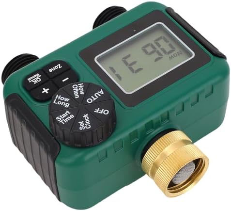 Eujgoov 2 Outlet Sprinkler Timer, Brass Inlet Water Timer with LCD - Image 3