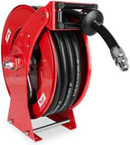 Fuel Hose Reel, 3/4" x 50FT Retractable Diesel Hose Reel, 300 PSI Industrial Heavy Duty Auto Swivel Rewind Hose Holder Reels, for Vehicle Tank Truck Trailer Ship by Fitnet