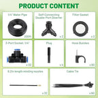 Garden Misting System, 200FT 1/4" Irrigation Tubing with 32 Adjustable Brass Sprinkler Heads, 360° Micro Sprinkler Watering Kit for Raised Beds, Vegetable Garden, Greenhouse & Outdoor Plants - Image 5
