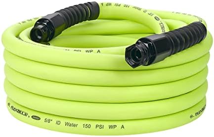 Flexzilla Pro Water Hose with Reusable Fittings, 5/8 in. x 50 ft., Heavy Duty, Lightweight, ZillaGreen - HFZWP550-E by Flexzilla