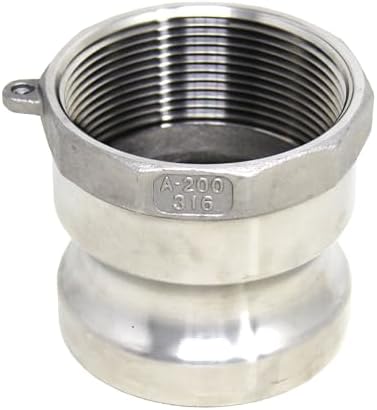 6'' Female NPT x 6" Male Camlock Adapter - Stainless Steel 316 Type A - Heavy Duty, Corrosion Resistant, Industrial Use, Quick Connect and Disconnect Fitting by Gwende