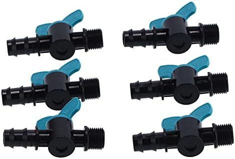 Jeffergarden Irrigation Valve Plastic Ball Switch Valve with 1 2in Male Thread and 20mm Hose Barb for Drip Irrigation, Adjustable Water Shut Off, Locking Connector for Garden Greenhouse Lawn - Image 5