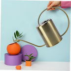 Totority Stainless Steel Watering Kettle Long Spout Pot for Indoor Outdoor Plants Gardening with Ergonomic Handle Practical Brass Watering Can for Home Use - Image 4