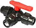 PVC Ball Valve,Ball Valve,Water Switch, 1/2" 3/4" 1" 2" Plastic 3 Way Ball Valve, T Type PE Quick Connect Pipe Quick Connector 20/25/32/40/50/63mm, 1pcs(Black,25mm) by Unknown