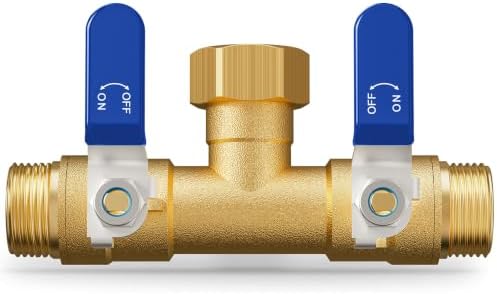 Hose Splitter 2 Way, Heavy Duty Brass Garden Hose Splitter by ZaakWang
