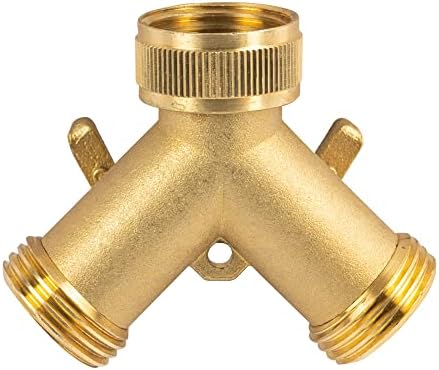 Hourleey 2 Way Garden Hose Splitter + Straight Stop Valve - Image 4