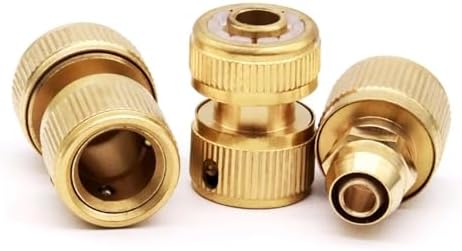 4PCS Brass Garden Hose Quick Coupler Pipe Connector with Stop Valve for Irrigation, Water Supply, Car Wash - Image 4