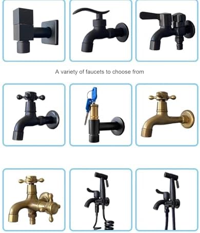 Garden Faucets, Outdoor Spigot, Outdoor Faucet, Outdoor Column Faucet Column, Freestanding Garden Fountain with Hose Holder and Multi-Function Sprinkler(8 * 7cm/3.1 * 2.7in) - Image 6