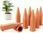VVU Terracotta Watering Stakes for Plants, Slow-Release Plant Watering Spikes, Bottle-Fed Self-Watering Devices for Indoor and Outdoor Plants, Vacation Plant Care, 8 Pack by Unknown