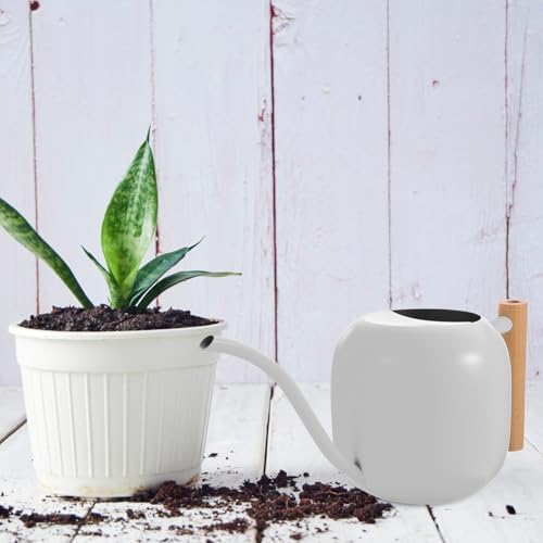 Balacoo Long Spout Stainless Steel Watering Can with Wood Handle 1200ml for Indoor and Outdoor Gardening, Vintage Style Spray Kettle for Flowers and Plants - Image 4