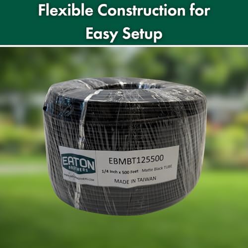 Eaton Brothers 1/4 Inch Drip Irrigation Tubing 500 ft – Flexible Blank Irrigation Hose for Drip Irrigation Systems, UV-Resistant Garden Irrigation Line for Raised Beds and Greenhouses - Image 4