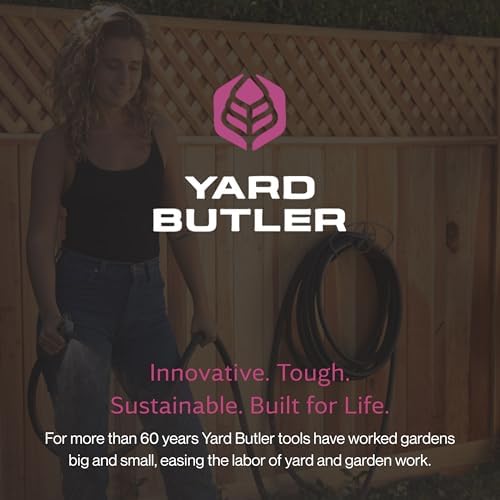Yard Butler Heavy Duty Wall-Mounted Hose Hanger - Star Design, Green - Image 7