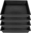NIMYAU Square Plant Saucer 14 Inch 4 Pack, Plant Stand Plant Trays for Pots Heavy Duty Plastic Plant Saucers for Indoors Outdoors, Flower Pot No Holes Terracotta Plant Lover Gardening Gifts by NIMYAU