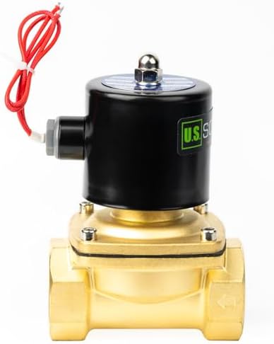 U.S. Solid 1-1/2 in Brass Electric Solenoid Valve, AC 110 V, Normally Closed, FKM Seal, 29 Cv, Semi-Direct, for Air Gas Fuel and Oil - Image 2