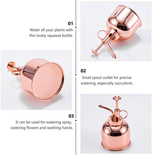 Vintage Plant Watering Bottle 300ml with Pump Stainless Steel - Image 4