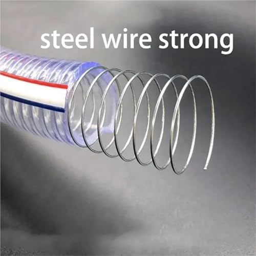 PVC Steel Wire Hose Transparent Soft Pipe Plastic Water Pump Tube Flexible Rubber With Metal Wire Tubing(ID 34mm,4M) - Image 4