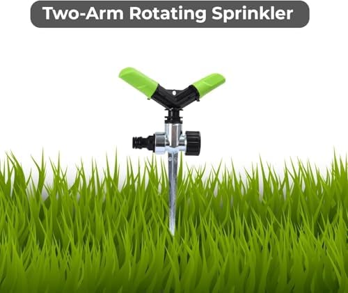 Automatic Garden Sprinkler with Spike 360 Degree Rotating Adjustable 2 Arm Water Sprayer for Watering Plants Outdoor Lawn Yard Irrigation System - Image 4