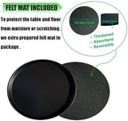 Yukfona Ceramic Plant Saucer Tray 2 Pcs 12 Inch Black, 12.5" OD x11.9 ID x1.6 Deep| Fits Flower pots Bottom≤ 11.9", Heavy Duty Glazed Round Planter Drip with Catch Basin for Indoor Outdoor Plants - Image 3