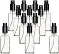 YIZHAO Clear Glass Spray Bottles 2oz, with Small Fine Mist Spray, Metal Cap, Refillable for Essential Oil,Travel,Cleaning,Perfume,Aromatherapy,Makeup – 12 Pcs by YizhaoGlassSprayandDropperBottles